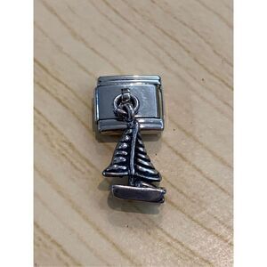 .925 Sterling Silver Sailboat Italian Charm #nautical #sailer